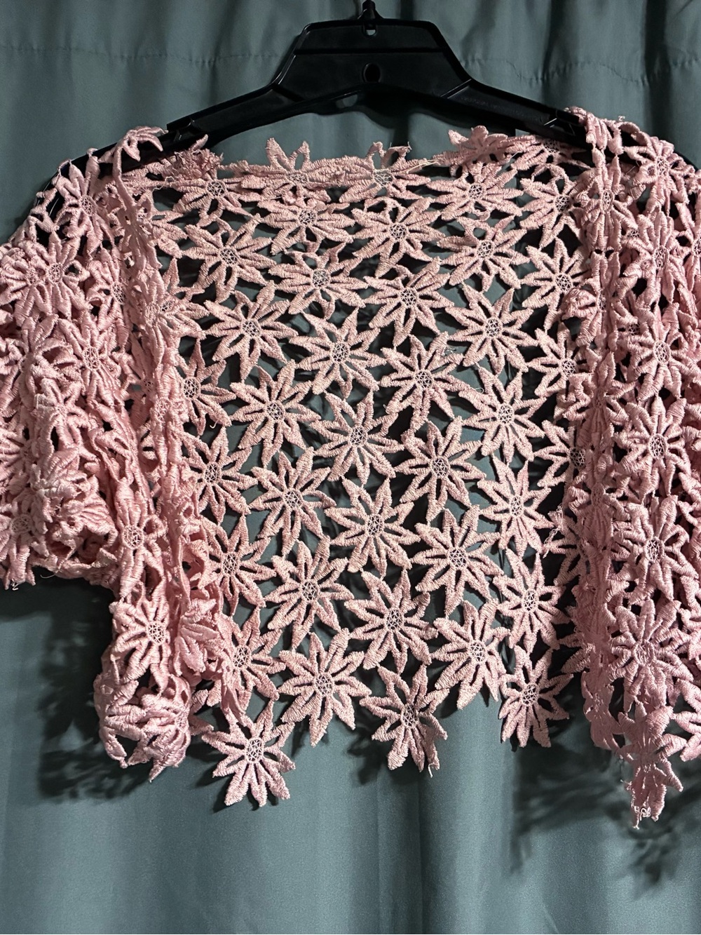 Vintage Pink Floral  Shrug